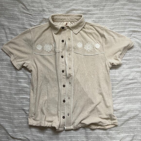 Dandy Del Mar - The Gaucho Terry Cloth Shirt - Alabaster - Picture 1 of 6